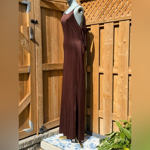 🆕 RAT & BOA 🧿 NWT Deia Slinky Little Brown Jersey Dress, Sz XL US 10 - Picture 10 of 15
